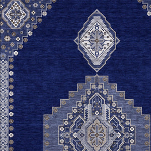 Homeroots 3' Black Gold And Gray Oriental Rug - Stylish Washable Indoor Outdoor Area Rug For Any Space 8' X 10' Polyester 598427