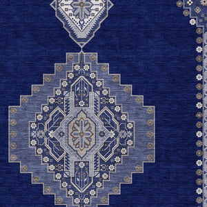 Homeroots 3' Black Gold And Gray Oriental Rug - Stylish Washable Indoor Outdoor Area Rug For Any Space 9' X 12' Polyester 598428