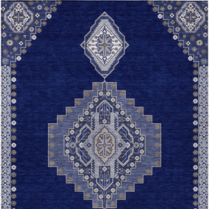 Homeroots 3' Black Gold And Gray Oriental Rug - Stylish Washable Indoor Outdoor Area Rug For Any Space 9' X 12' Polyester 598428