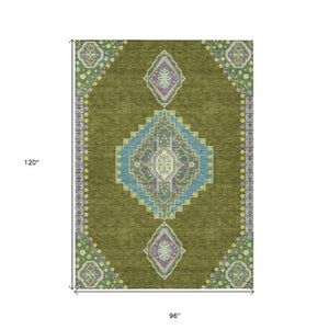 Homeroots 3' Black Gold And Gray Oriental Rug - Stylish Washable Indoor Outdoor Area Rug For Any Space 8' X 10' Polyester 598433