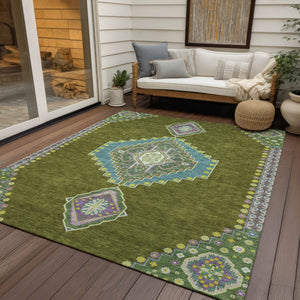 Homeroots 3' Black Gold And Gray Oriental Rug - Stylish Washable Indoor Outdoor Area Rug For Any Space 9' X 12' Polyester 598434