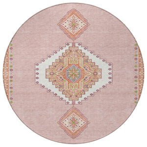 Homeroots 3' Black Gold And Gray Oriental Rug - Stylish Washable Indoor Outdoor Area Rug For Any Space 8' Round Polyester 598438