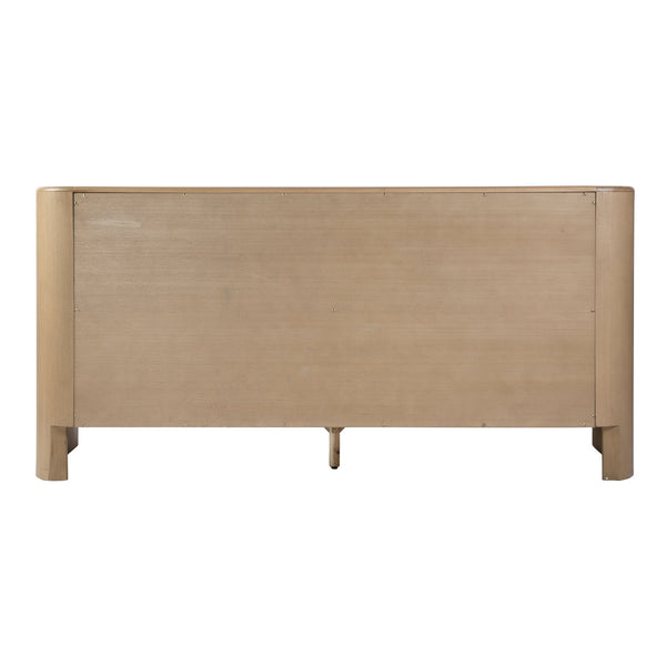 Butler Specialty Butler Colin 66" Wood Dresser With 6 Soft-close Drawers – Elegant Light Brown Storage Solution Light Brown Mdf,Pine,Plywood,Oak,Acacia 5984492-butler