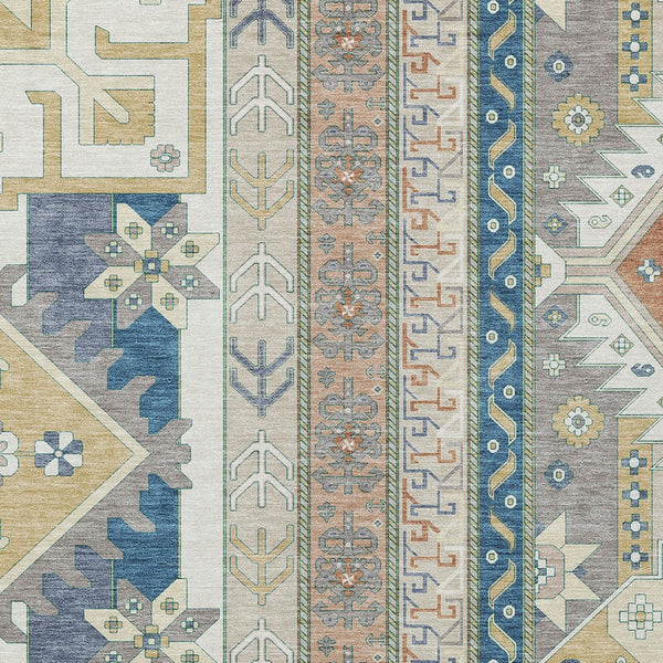 Homeroots 3' Black Ivory Copper Aztec Washable Indoor Outdoor Area Rug – Stylish, Durable, Easy Care Design 3' X 5' Polyester 598466