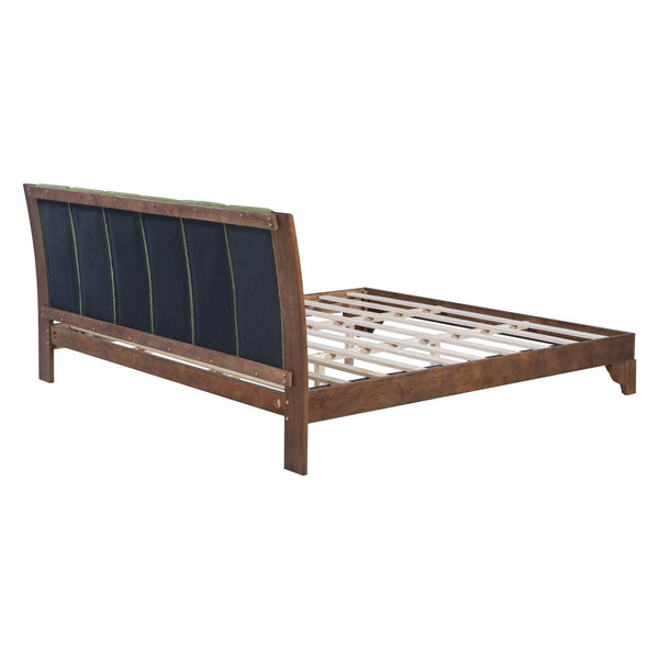 English Elm Christopher Knight Home® - Premium Pine Wood King Bed Frame - Mid-Century Modern Design With Upholstered Headboard & Unique Colors N770P345989D_N770P345990D