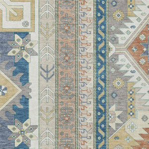 Homeroots 3' Black Ivory Copper Aztec Washable Indoor Outdoor Area Rug – Stylish, Durable, Easy Care Design 9' X 12' Polyester 598470