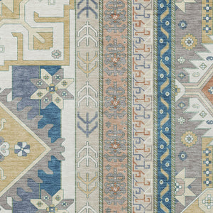 Homeroots 3' Black Ivory Copper Aztec Washable Indoor Outdoor Area Rug – Stylish, Durable, Easy Care Design 10' X 14' Polyester 598471