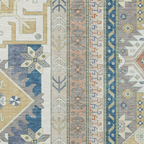 Homeroots 3' Black Ivory Copper Aztec Washable Indoor Outdoor Area Rug – Stylish, Durable, Easy Care Design 10' X 14' Polyester 598471