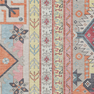 Homeroots 3' Black Ivory Copper Aztec Washable Indoor Outdoor Area Rug – Stylish, Durable, Easy Care Design 3' X 5' Polyester 598472