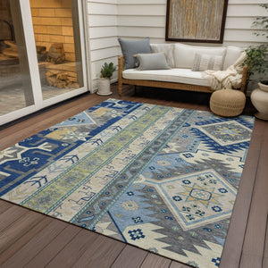 Homeroots 3' Black Ivory Copper Aztec Washable Indoor Outdoor Area Rug – Stylish, Durable, Easy Care Design 3' X 5' Polyester 598484