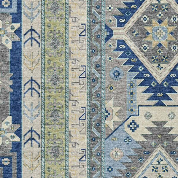 Homeroots 3' Black Ivory Copper Aztec Washable Indoor Outdoor Area Rug – Stylish, Durable, Easy Care Design 3' X 5' Polyester 598484