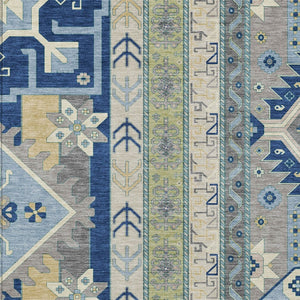 Homeroots 3' Black Ivory Copper Aztec Washable Indoor Outdoor Area Rug – Stylish, Durable, Easy Care Design 5' X 8' Polyester 598485