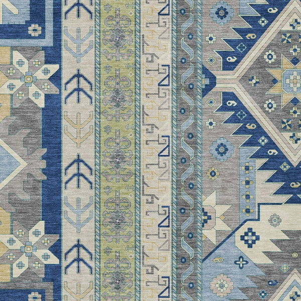 Homeroots 3' Black Ivory Copper Aztec Washable Indoor Outdoor Area Rug – Stylish, Durable, Easy Care Design 8' X 10' Polyester 598487