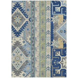 Homeroots 3' Black Ivory Copper Aztec Washable Indoor Outdoor Area Rug – Stylish, Durable, Easy Care Design 9' X 12' Polyester 598488