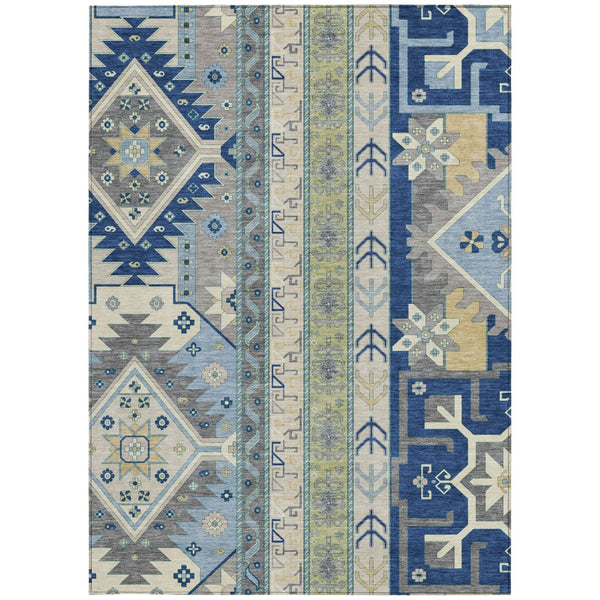 Homeroots 3' Black Ivory Copper Aztec Washable Indoor Outdoor Area Rug – Stylish, Durable, Easy Care Design 9' X 12' Polyester 598488