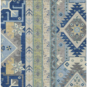 Homeroots 3' Black Ivory Copper Aztec Washable Indoor Outdoor Area Rug – Stylish, Durable, Easy Care Design 10' X 14' Polyester 598489