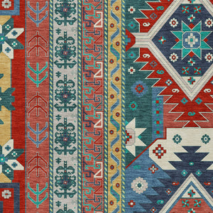 Homeroots 3' Black Ivory Copper Aztec Washable Indoor Outdoor Area Rug – Stylish, Durable, Easy Care Design 8' X 10' Polyester 598505