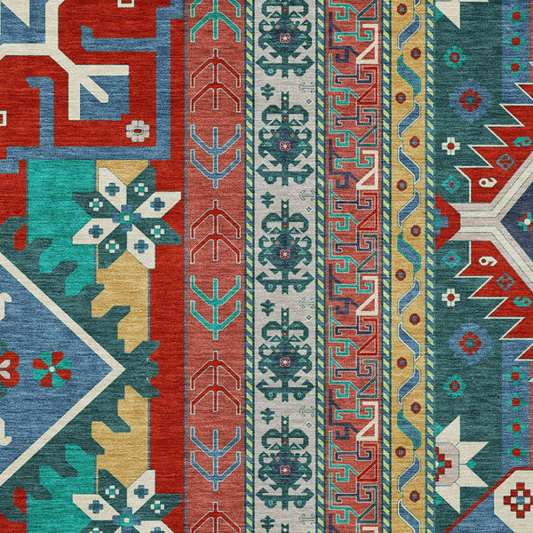 Homeroots 3' Black Ivory Copper Aztec Washable Indoor Outdoor Area Rug – Stylish, Durable, Easy Care Design 9' X 12' Polyester 598506