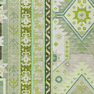 Homeroots 3' Black Ivory Copper Aztec Washable Indoor Outdoor Area Rug – Stylish, Durable, Easy Care Design 3' X 5' Polyester 598508