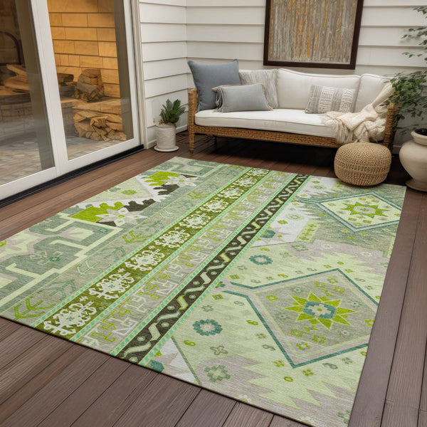 Homeroots 3' Black Ivory Copper Aztec Washable Indoor Outdoor Area Rug – Stylish, Durable, Easy Care Design 10' X 14' Polyester 598513