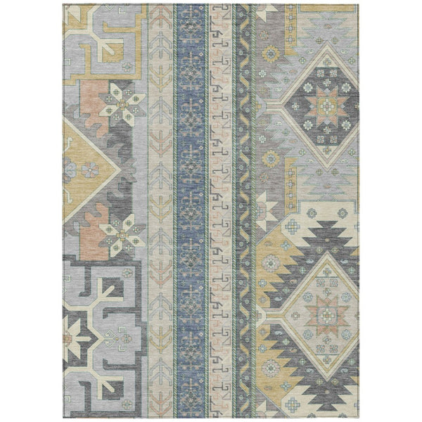 HomeRoots 5' Timeless Aztec-Inspired Washable Area Rug for Indoor & Outdoor Use – Durable & Stylish Design 5' X 8' 598515