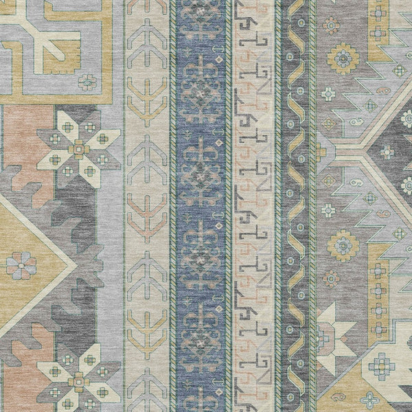 Homeroots 3' Black Ivory Copper Aztec Washable Indoor Outdoor Area Rug – Stylish, Durable, Easy Care Design 8' X 10' Polyester 598517