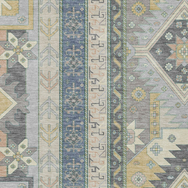 Homeroots 3' Black Ivory Copper Aztec Washable Indoor Outdoor Area Rug – Stylish, Durable, Easy Care Design 10' X 14' Polyester 598519