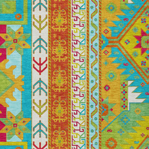 Homeroots 3' Black Ivory Copper Aztec Washable Indoor Outdoor Area Rug – Stylish, Durable, Easy Care Design 10' X 14' Polyester 598525