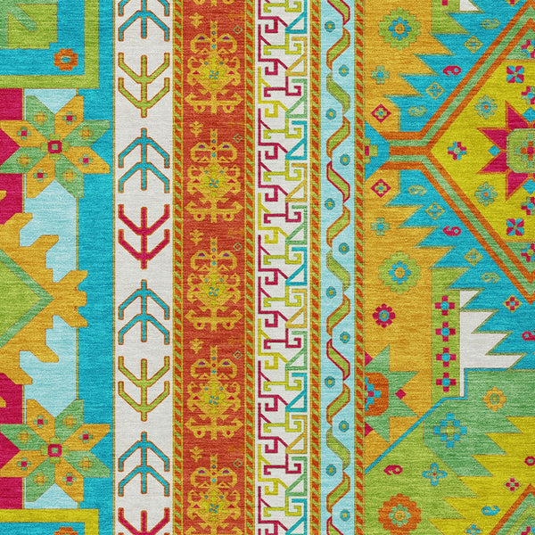 Homeroots 3' Black Ivory Copper Aztec Washable Indoor Outdoor Area Rug – Stylish, Durable, Easy Care Design 10' X 14' Polyester 598525