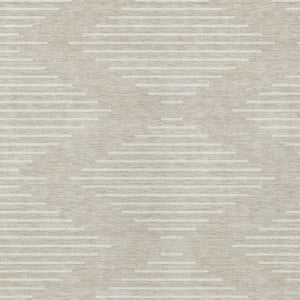 Homeroots 3' Beige And Ivory Geometric Washable Area Rug - Perfect For Indoor And Outdoor Spaces, Durable Design 8' X 10' Polyester 598529
