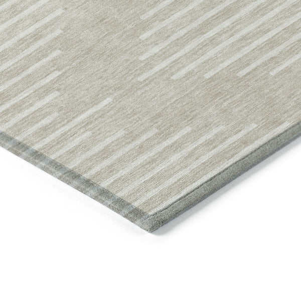 Homeroots 3' Beige And Ivory Geometric Washable Area Rug - Perfect For Indoor And Outdoor Spaces, Durable Design 10' X 14' Polyester 598531
