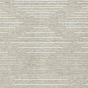 Homeroots 3' Beige And Ivory Geometric Washable Area Rug - Perfect For Indoor And Outdoor Spaces, Durable Design 10' X 14' Polyester 598531