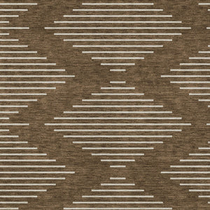 Homeroots 3' Beige And Ivory Geometric Washable Area Rug - Perfect For Indoor And Outdoor Spaces, Durable Design 5' X 8' Polyester 598539