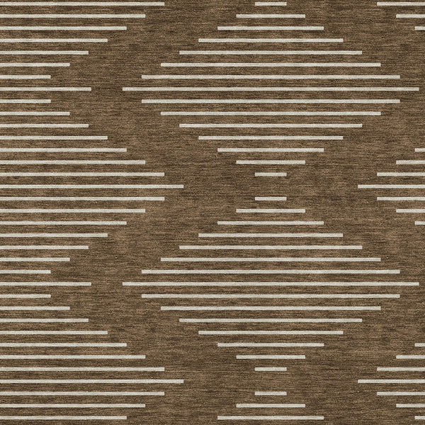 Homeroots 3' Beige And Ivory Geometric Washable Area Rug - Perfect For Indoor And Outdoor Spaces, Durable Design 9' X 12' Polyester 598542