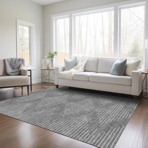 Homeroots 3' Beige And Ivory Geometric Washable Area Rug - Perfect For Indoor And Outdoor Spaces, Durable Design 3' X 5' Polyester 598544