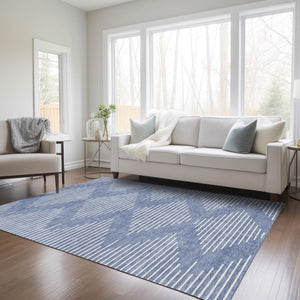 Homeroots 3' Beige And Ivory Geometric Washable Area Rug - Perfect For Indoor And Outdoor Spaces, Durable Design 9' X 12' Polyester 598554