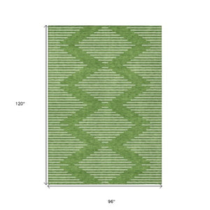 Homeroots 3' Beige And Ivory Geometric Washable Area Rug - Perfect For Indoor And Outdoor Spaces, Durable Design 8' X 10' Polyester 598565