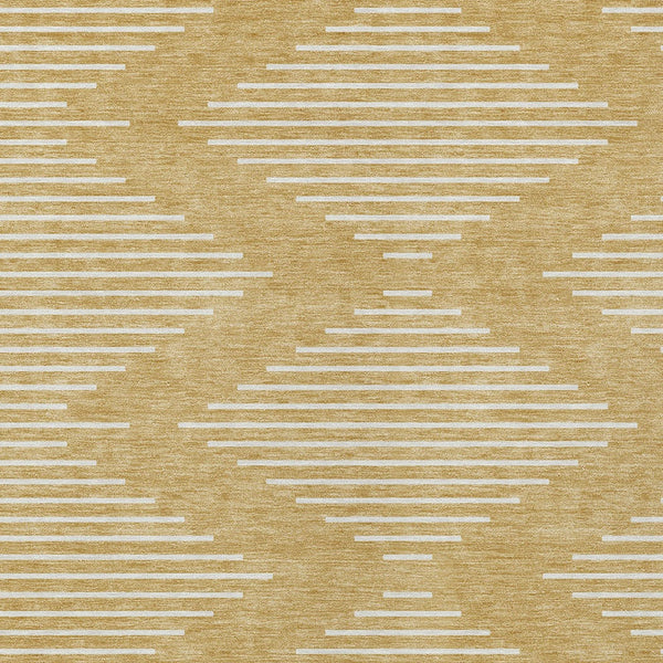 Homeroots 3' Beige And Ivory Geometric Washable Area Rug - Perfect For Indoor And Outdoor Spaces, Durable Design 3' X 5' Polyester 598568