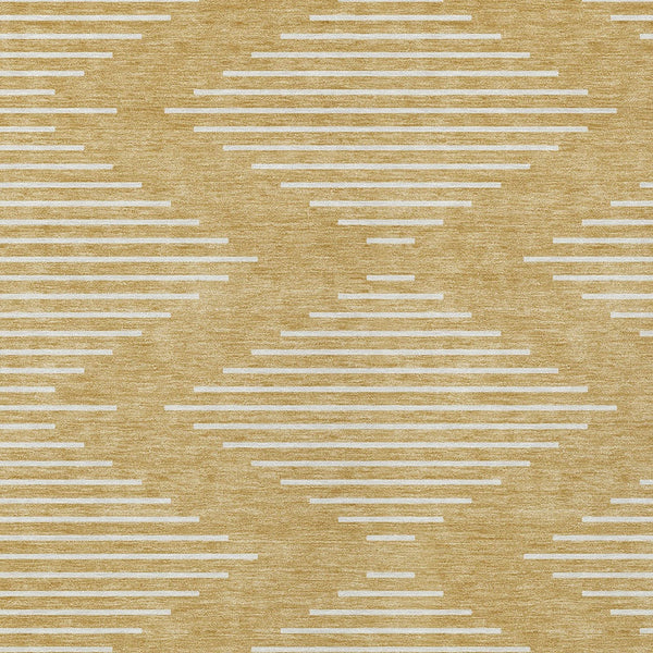 Homeroots 3' Beige And Ivory Geometric Washable Area Rug - Perfect For Indoor And Outdoor Spaces, Durable Design 5' X 8' Polyester 598569