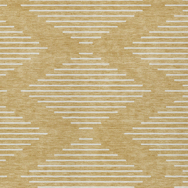 Homeroots 3' Beige And Ivory Geometric Washable Area Rug - Perfect For Indoor And Outdoor Spaces, Durable Design 9' X 12' Polyester 598572