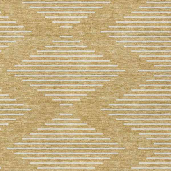 Homeroots 3' Beige And Ivory Geometric Washable Area Rug - Perfect For Indoor And Outdoor Spaces, Durable Design 10' X 14' Polyester 598573