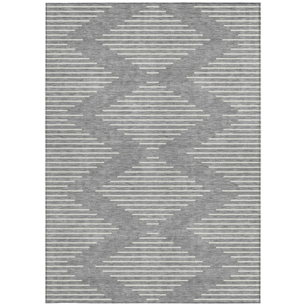 Homeroots 3' Beige And Ivory Geometric Washable Area Rug - Perfect For Indoor And Outdoor Spaces, Durable Design 10' X 14' Polyester 598579