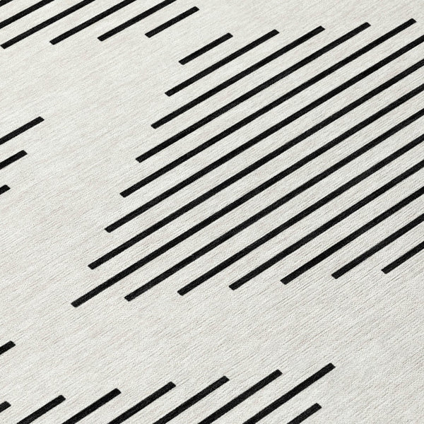 Homeroots 3' Beige And Ivory Geometric Washable Area Rug - Perfect For Indoor And Outdoor Spaces, Durable Design 8' X 10' Polyester 598583