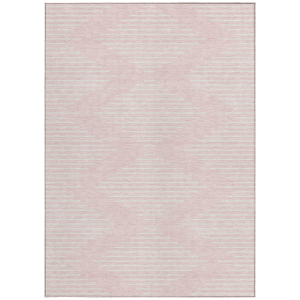 Homeroots 3' Beige And Ivory Geometric Washable Area Rug - Perfect For Indoor And Outdoor Spaces, Durable Design 8' X 10' Polyester 598607