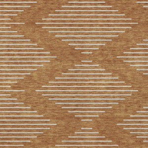 Homeroots 3' Beige And Ivory Geometric Washable Area Rug - Perfect For Indoor And Outdoor Spaces, Durable Design 3' X 5' Polyester 598610