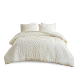 Madison Park Margot Shabby Chic 3 Piece Cotton Comforter Set MP10-7356 Off-White