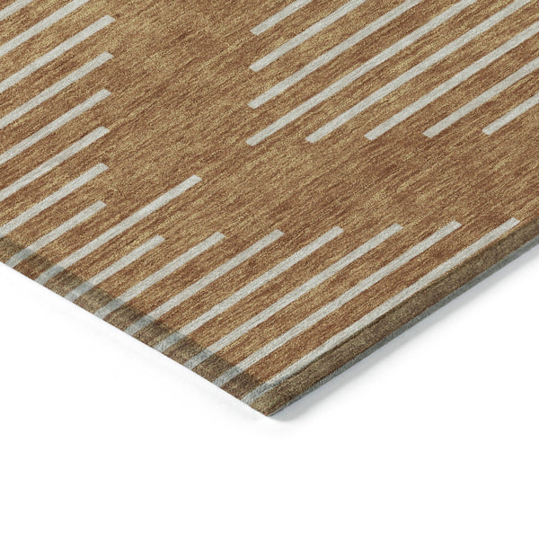 Homeroots 3' Beige And Ivory Geometric Washable Area Rug - Perfect For Indoor And Outdoor Spaces, Durable Design 9' X 12' Polyester 598614