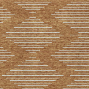 Homeroots 3' Beige And Ivory Geometric Washable Area Rug - Perfect For Indoor And Outdoor Spaces, Durable Design 9' X 12' Polyester 598614