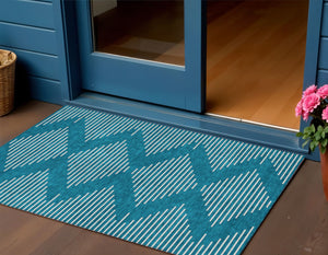 Homeroots 3' Beige And Ivory Geometric Washable Area Rug - Perfect For Indoor And Outdoor Spaces, Durable Design 3' X 5' Polyester 598622