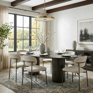 Butler Specialty Butler Kersten Oval Double Pedestal Dining Table in Coffee Brown — Seats 8, Durable Scratch-Resistant Finish 84"W x 44"D x 30.5"H 5987059